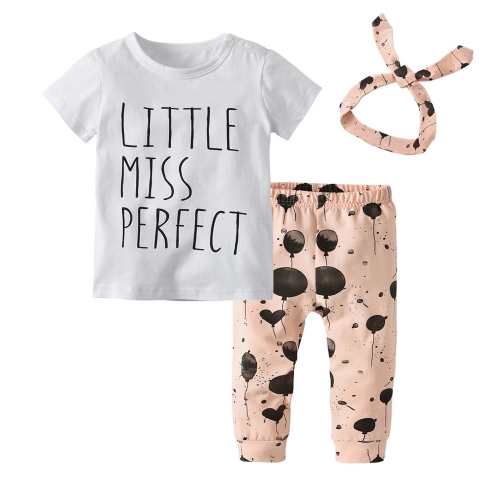 🔥Baby Girls 3pc Pants Set